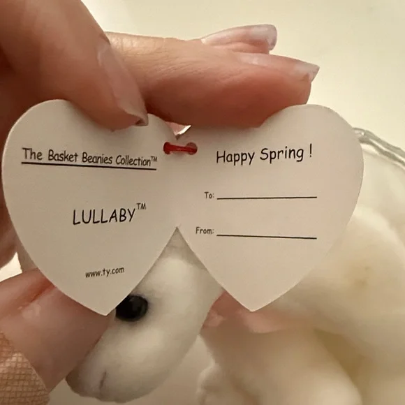 2003 Lullaby the Lamb BASKET Beanie Baby - Picture 4 of 9